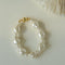 Stylish Baroque Pearl and Bead Beaded Bracelet with Magnetic Clasp - floysun