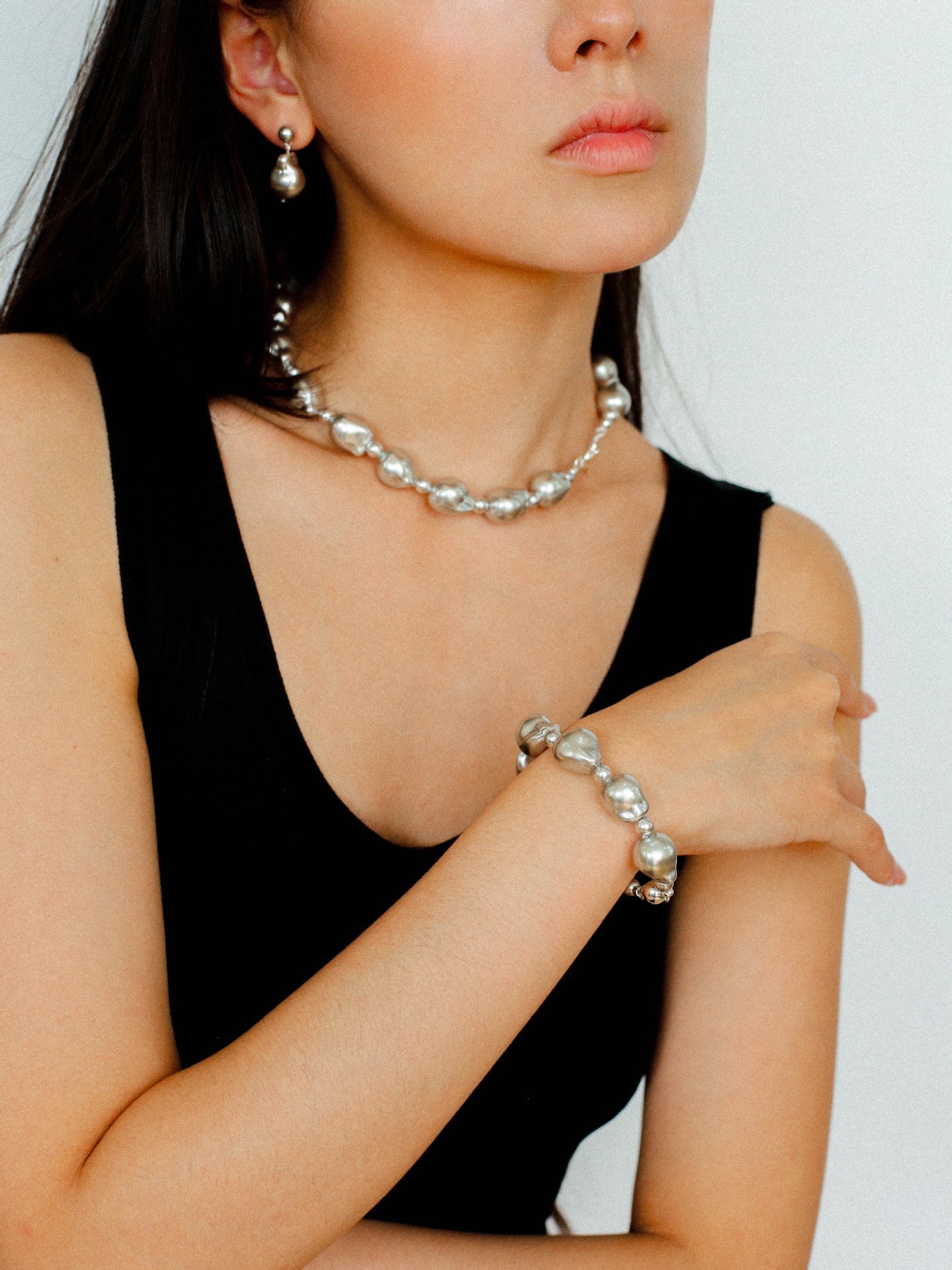 Stylish Baroque Pearl and Bead Beaded Bracelet with Magnetic Clasp - floysun