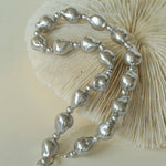 Stylish Baroque Pearl and Bead Beaded Necklace with OT Clasp - floysun