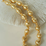 Stylish Baroque Pearl and Bead Beaded Necklace with OT Clasp - floysun