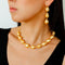 Stylish Baroque Pearl and Bead Beaded Necklace with OT Clasp - floysun