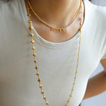 Stylish Chic Long Cross Necklace Gold Silver - floysun