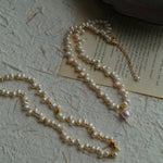 Stylish Classic Staggered Pearl Bead Pendant Necklace - floysun