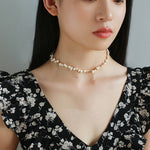 Stylish Classic Staggered Pearl Bead Pendant Necklace - floysun