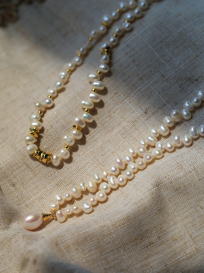 Stylish Classic Staggered Pearl Pendant Necklace - floysun