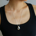 Stylish Large Water Drop Pendant Necklace - floysun