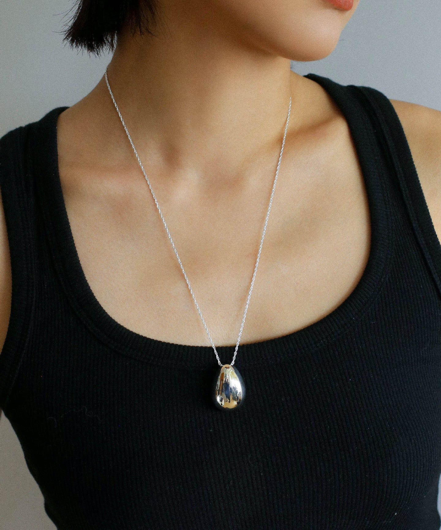 Stylish Large Water Drop Pendant Necklace - floysun