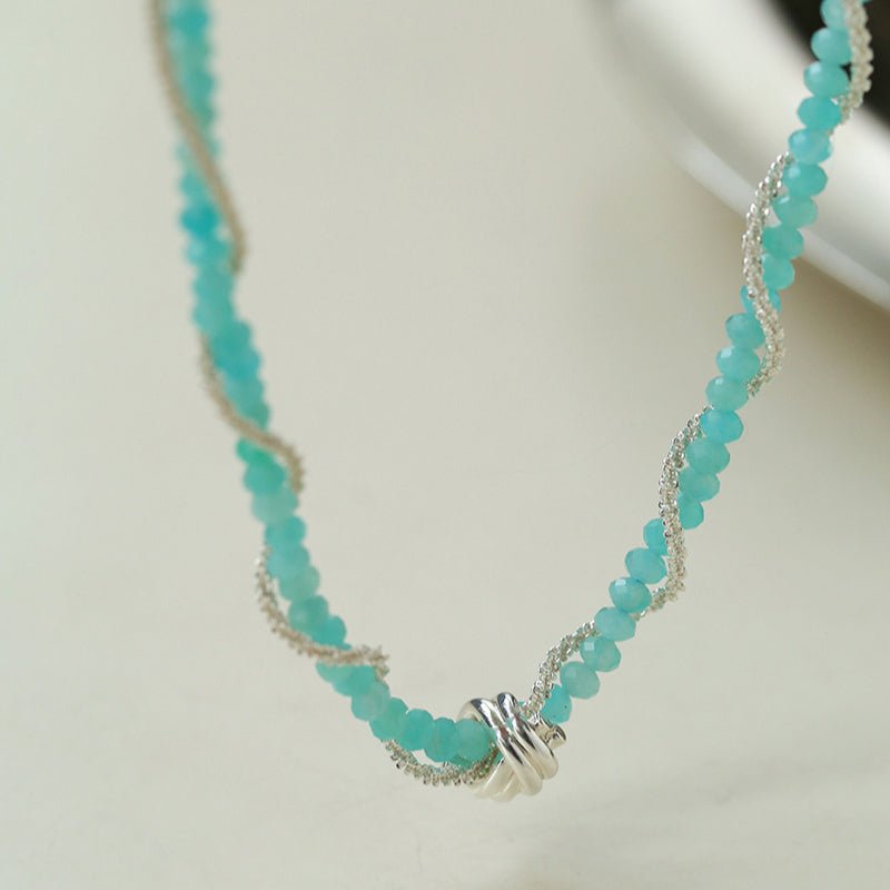 Stylishly Designed Chain Entanglement Gemstone Necklace - Gemstone - floysun