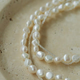 Stylishly Designed Chain Entanglement Pearl Necklace - Pearl - floysun