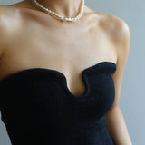 Stylishly Designed Chain Entanglement Pearl Necklace - Pearl - floysun