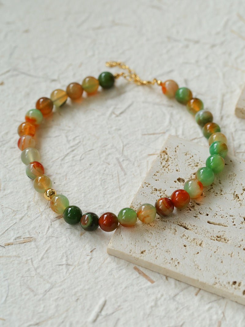 Summer Multicolor Onyx Beaded Necklace - floysun