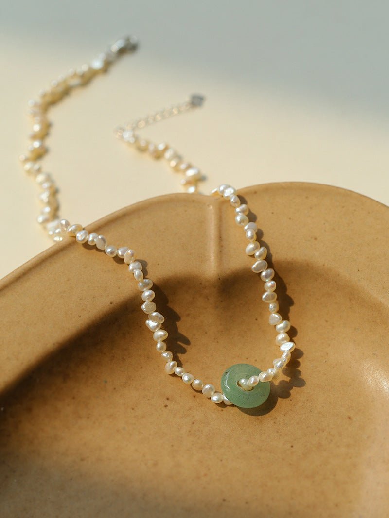 Summer Stream Aventurine Pearl Necklace - floysun