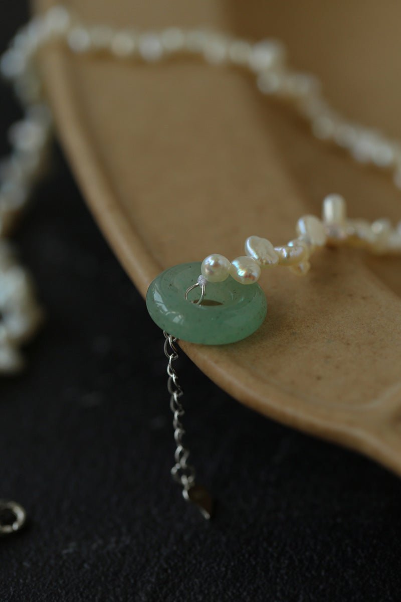 Summer Stream Aventurine Pearl Necklace - floysun