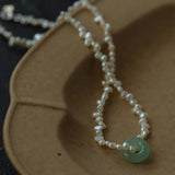 Summer Stream Aventurine Pearl Necklace - floysun