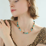 Summer Vacation Vibes Turquoise Beaded Necklace - floysun