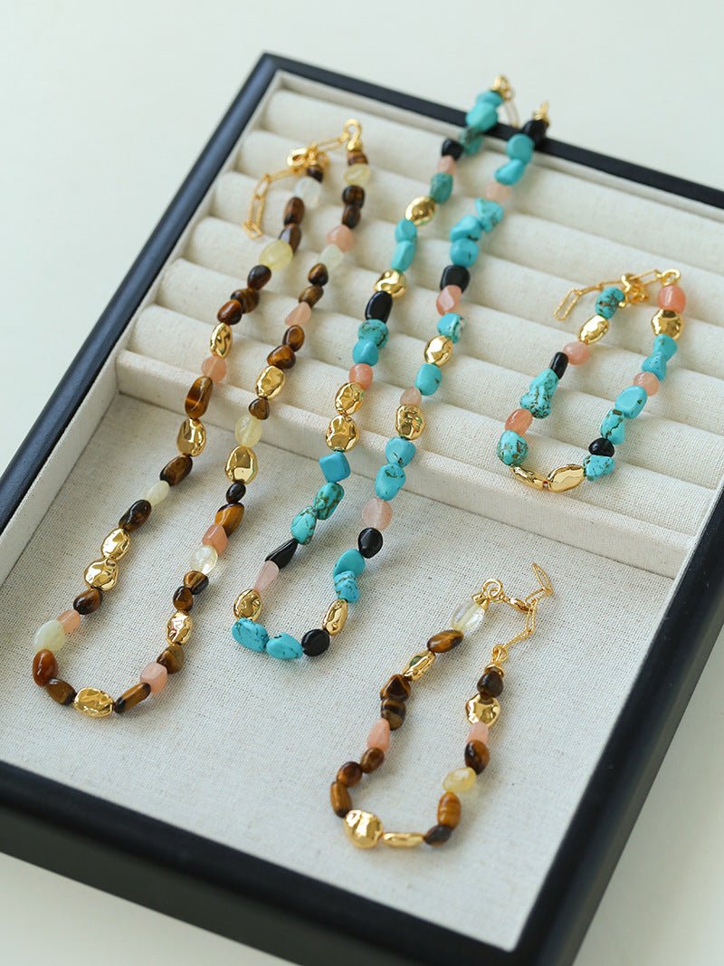 Summer Vacation Vibes Turquoise Beaded Necklace - floysun