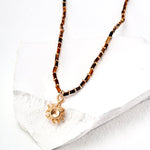 Sunflower Pendant Tiger's Eye Necklace - floysun