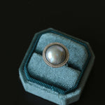 Surrounding Diamond Mabe Pearl Ring - floysun