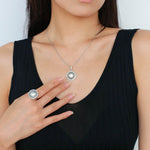 Surrounding Diamond Mabe Pearl Ring - floysun