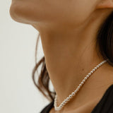 Swarovski Pearl Gradient Collarbone Necklace - floysun