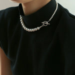 Swarovski Pearl Gradient Collarbone Necklace - floysun