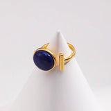 T - Shape Natural Lapis Lazuli Ring - floysun