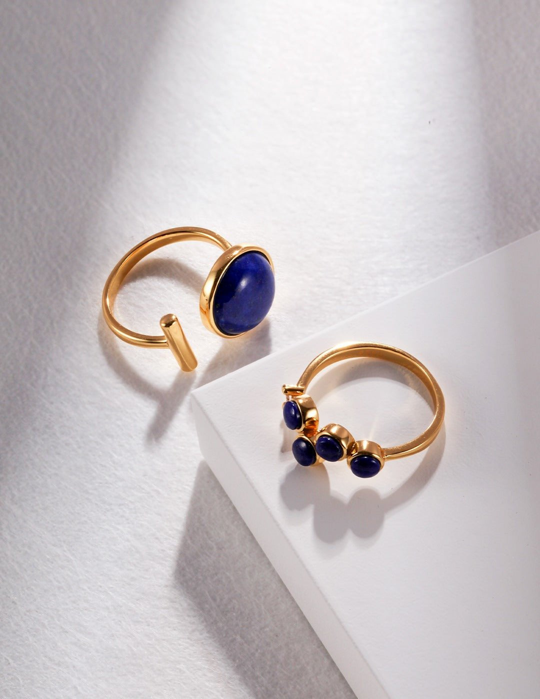 T - Shape Natural Lapis Lazuli Ring - floysun