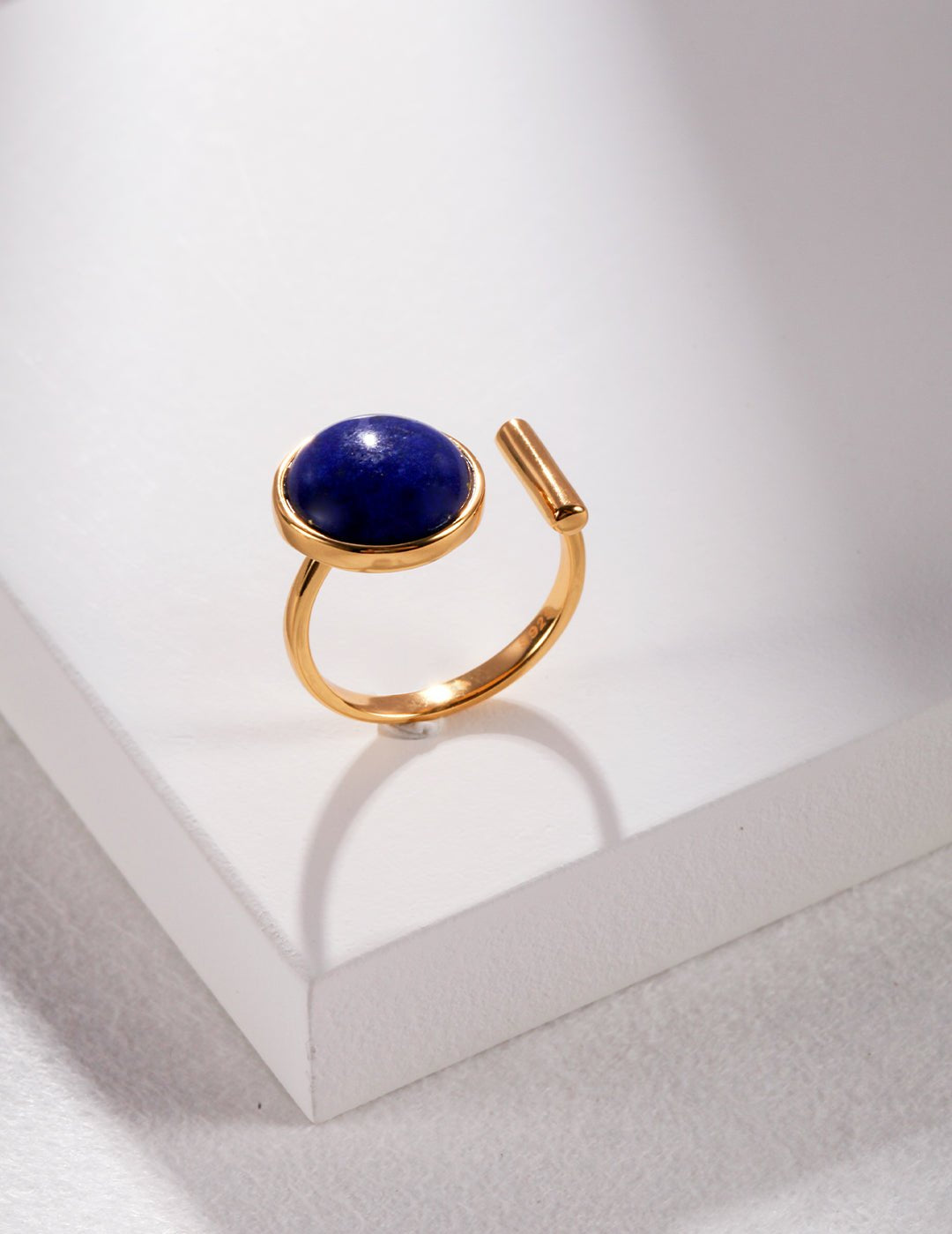 T - Shape Natural Lapis Lazuli Ring - floysun