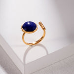 T - Shape Natural Lapis Lazuli Ring - floysun