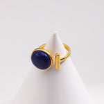 T - Shape Natural Lapis Lazuli Ring - floysun