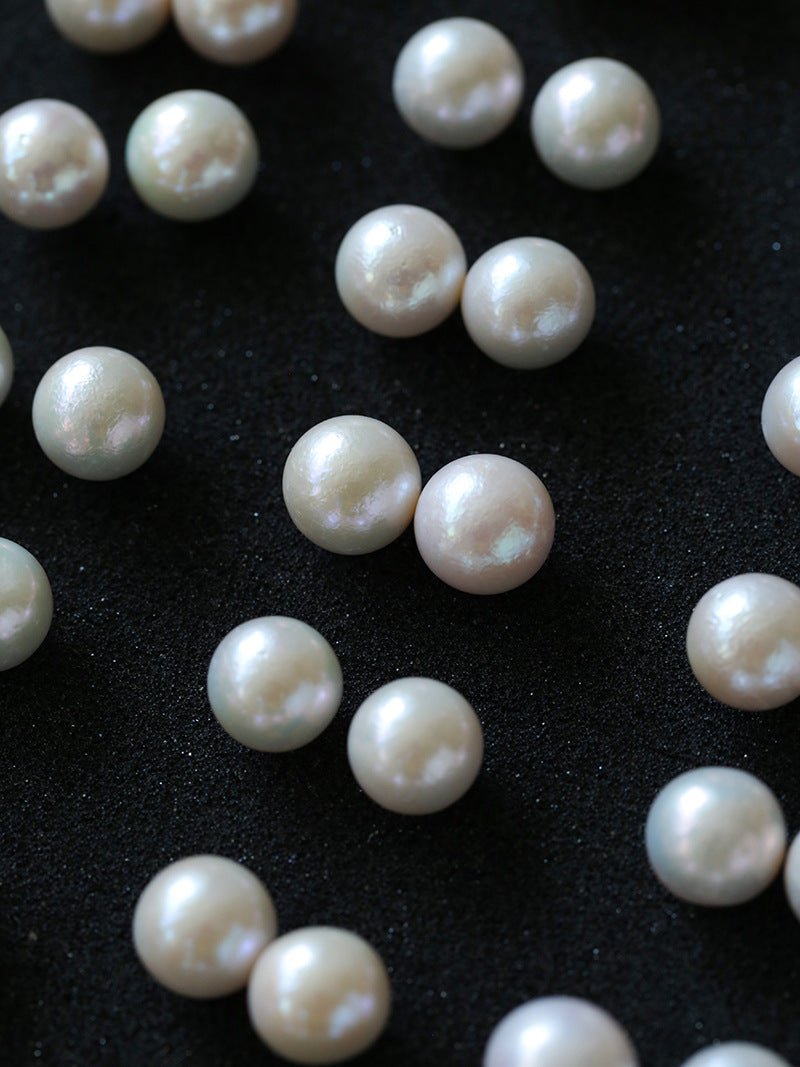 Textured Wrinkled Baroque Pearls Studs Earrings - floysun