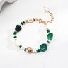 The Multielement Bracelet Featuring Malachite Pearls and Green Onyx - floysun