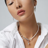 The Zephyr's Embrace: Sterling Silver Pearl Earrings - floysun
