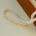 Three - Layer White Mini Pearl Collar Necklace - floysun