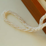 Three - Layer White Mini Pearl Collar Necklace - floysun