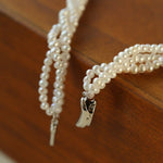 Three - Layer White Mini Pearl Collar Necklace - floysun