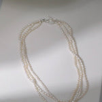 Three Layers Ot Buckle Pearl Necklace - floysun