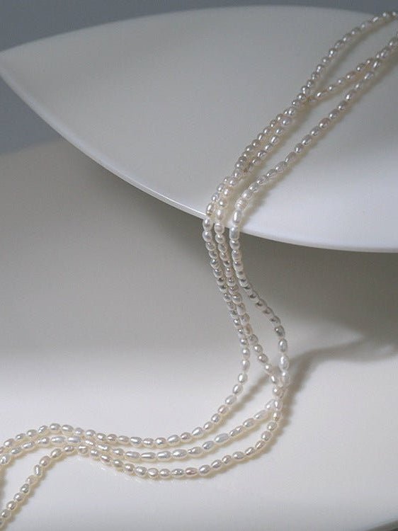 Three Layers Ot Buckle Pearl Necklace - floysun