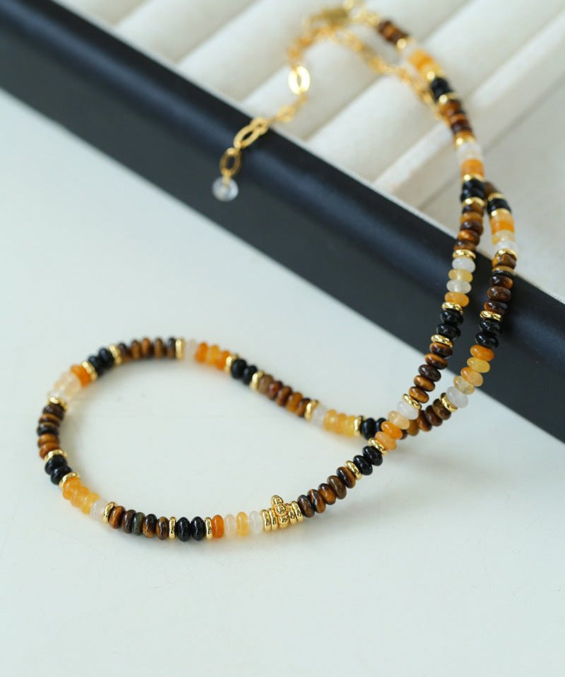 Tiger Eye Multi-Element Beaded Necklace - floysun