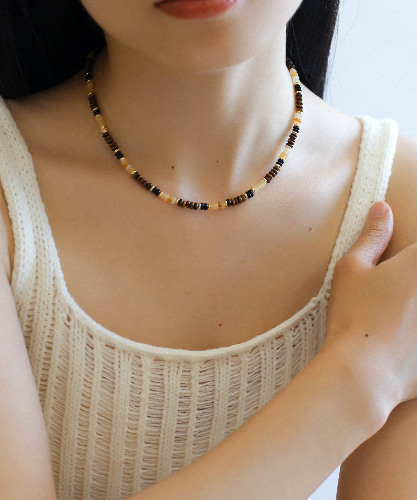 Tiger Eye Multi-Element Beaded Necklace - floysun