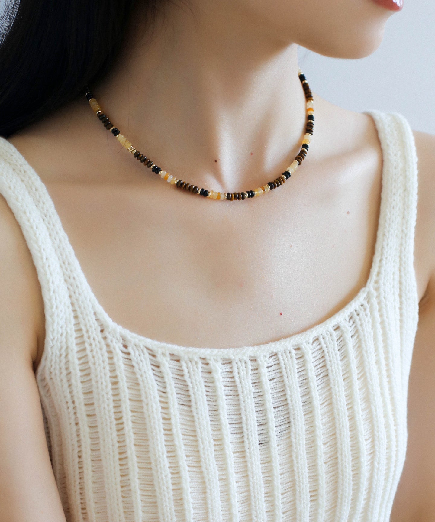 Tiger Eye Multi-Element Beaded Necklace - floysun