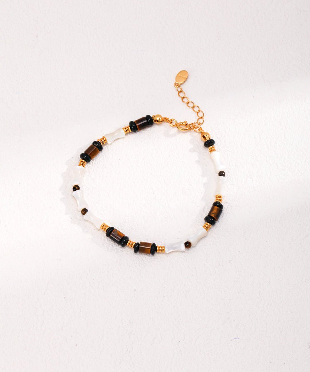 Tiger Eye Stone Mother of Pearl Bead Bracelet - floysun