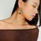 Tiger's Eye Irregular Metal Earrings Turquoise Earrings - floysun