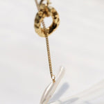 Toothpick Pearl Ot Clasp Gold Necklace - floysun