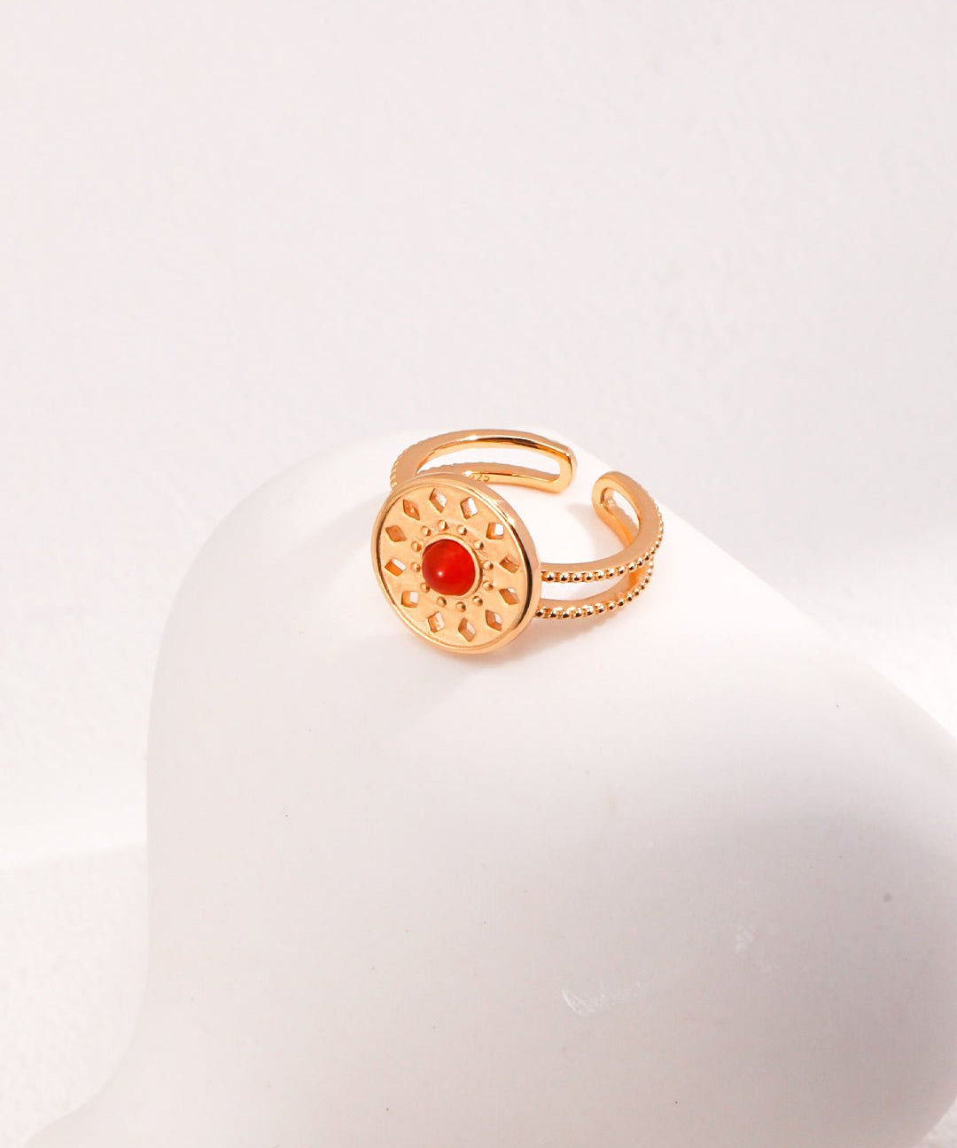 Totem Element Red Onyx Rings - floysun