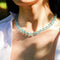 Tranquil Sky Blue Burst Crystal Necklace - floysun