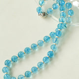 Tranquil Sky Blue Burst Crystal Necklace - floysun