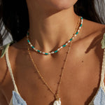 Tranquil Sky Pearl Gemstone Beaded Necklace - floysun