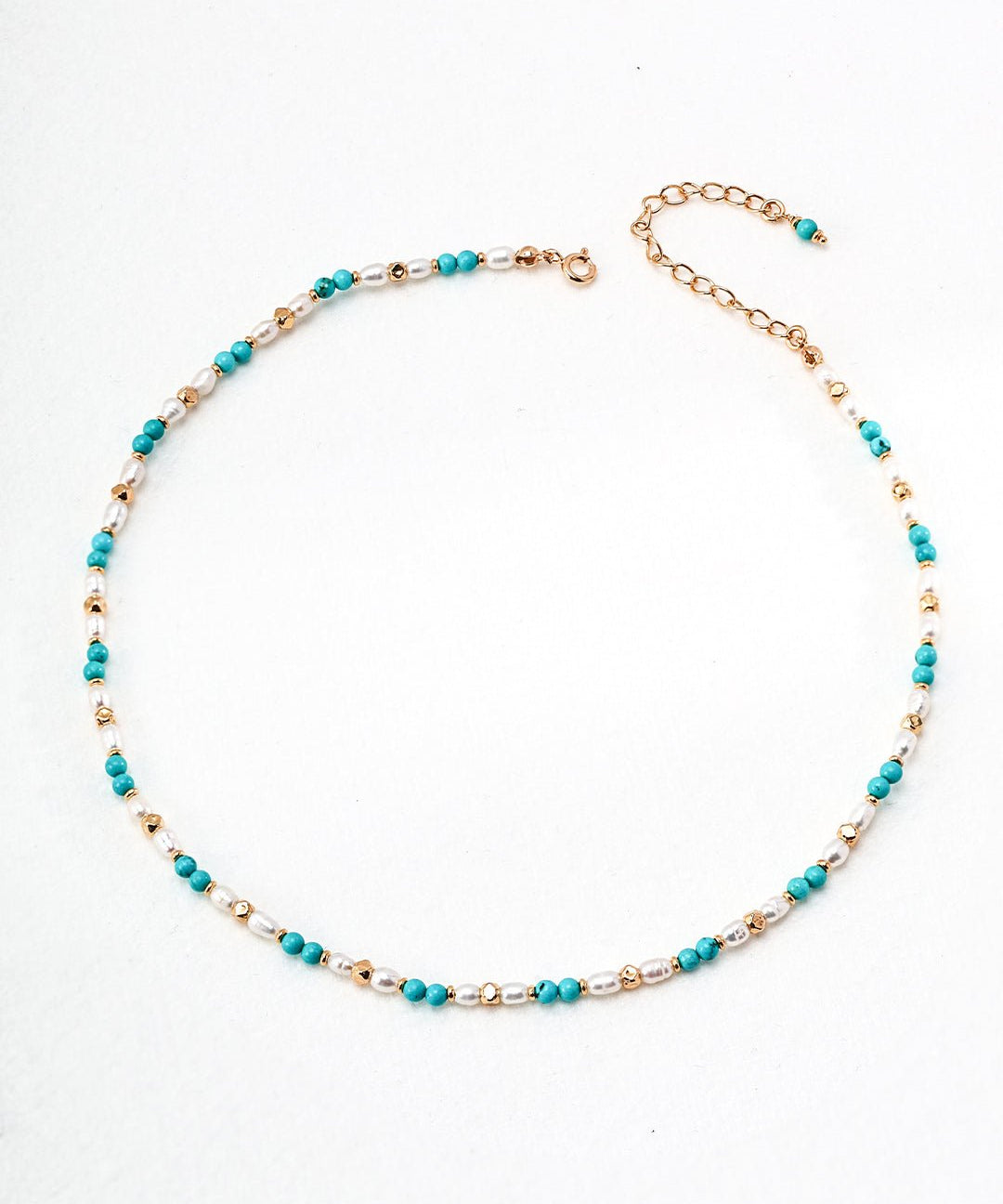 Tranquil Sky Pearl Gemstone Beaded Necklace - floysun