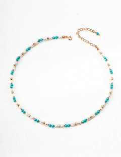 Tranquil Sky Pearl Gemstone Beaded Necklace - floysun